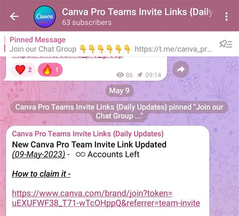 Canva Pro Teams Invite Links {Daily Updates} – Telegram.